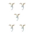 thumbnail image 1 of Wweixi Coat Hooks Easy To Install And Wide Application For Added In Daily Life White gold (deer) 5Set, 1 of 6