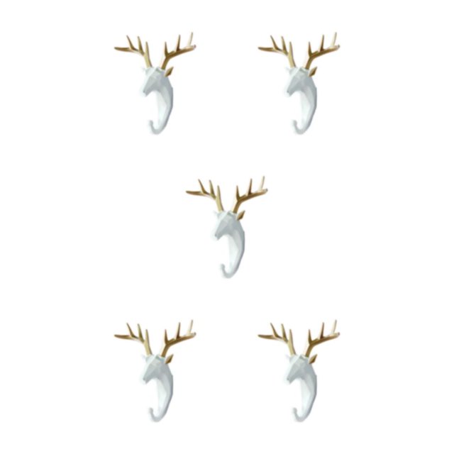 Wweixi Coat Hooks Easy To Install And Wide Application For Added In Daily Life White gold (deer) 5Set
