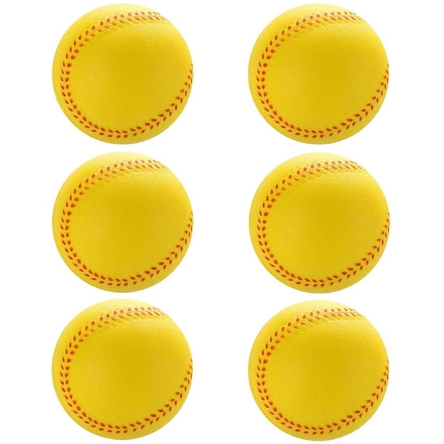 Lot de 6 Balles de Baseball d'Entraînement en Mousse, Balle de Baseball pour Enfants et Ados, Softball, 6 Unités, Balles d'Entraînement en Mousse PU Souple, Périmètre de 9 Pouces, Taille Jeunesse pour 4–7 Ans; Conçues pour Lancer et Attraper, Pratique, Jeu Intérieur Ou Extérieur, Convenant Aussi comme Accessoires de Fête.