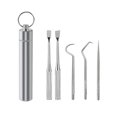 thumbnail image 1 of MesaSe Toothpick Professional Reusable Solid Wear-Resistant Easily Cleaning Oral Care Reduce Plaque Stainless Steel Toothpick Cleaning Tools Set for Daily Use, 1 of 10