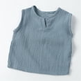 thumbnail image 4 of Birdeem Chandails pour Enfants Sans Manches T-Shirt Graphique Uni Col Rond Crop Top pour Filles et Garçons Débardeur Tee, 4 of 12