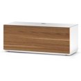 thumbnail image 1 of SONOROUS Studio ST-110B Wood and Glass TV Stand with Hidden Wheels for Sizes up to 65" (Modern Design with 4 Shelves For Your Audio/Video Components and Consoles, Comes with I/R Repeater)-Walnut Cover, 1 of 6