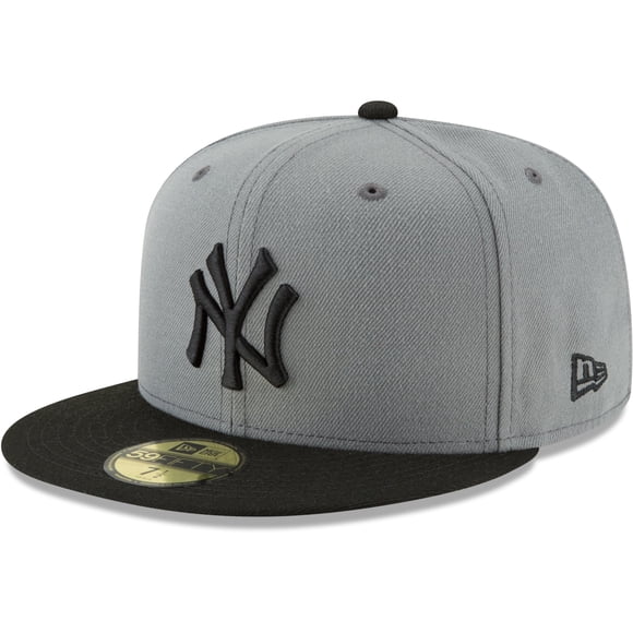 Refurbished New Era 59FIFTY Men's Gray/Black New York Yankees Two-Tone Fitted Hat, Size: 7 3/4