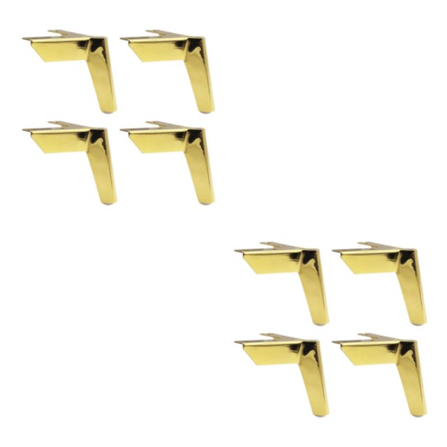 Baohd Lot de 4/lot Pied de Meuble Résistant à la Rouille Facile à Installer et Durable pour Chaises et Tables Accessoires de Meubles Métal Or Titane 10cm 2Set