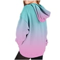 thumbnail image 2 of MIASHUI Girls Sweatshirt Tops Gradient Long Sleeve Oversized Hoodies Pullover,Mint Green,7-8 Years, 2 of 7
