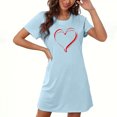 thumbnail image 3 of Cameland Chemises de Nuit pour Femmes Chemises de Nuit en Coton Manches Courtes Robe de Nuit Décontractée Pyjamas Doux Vêtements de Nuit, 3 of 3