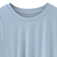 thumbnail image 4 of Birdeem Womens Round Neck Not Irregular Solid Color Short Sleeved Loose T-Shirt Short Sleeved Round Neck Top/Shirt, 4 of 12