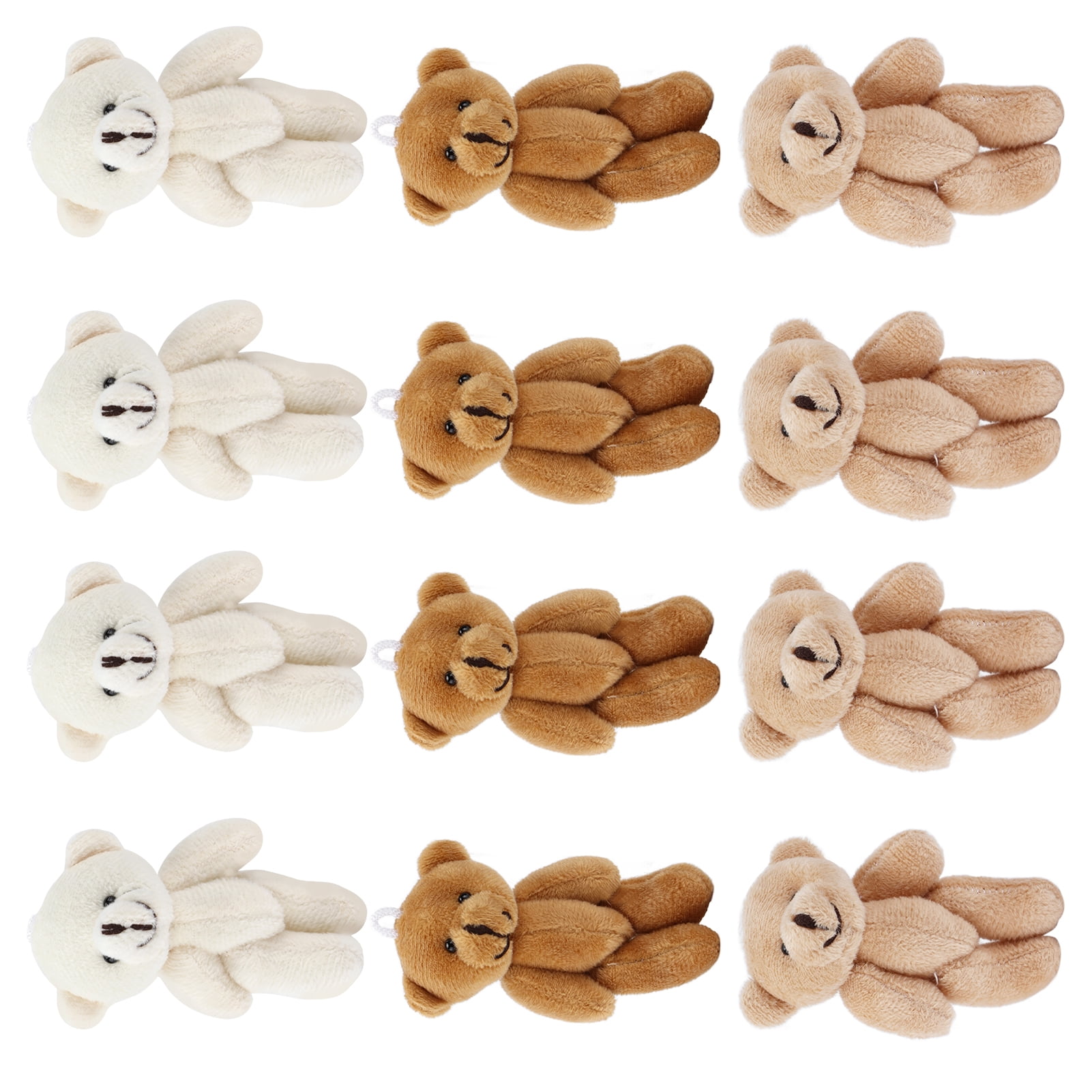 Tbest 12 Pcs Mini Stuffed Bears Comfortable Soft Cute Mini Teddy Plush Toy For Wedding Birthday Decorations,Small Plush Doll Bears,Plush Toys