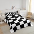 thumbnail image 3 of Erosebridal Checkered Gingham Bedding Comforter Set, Rectangle Geometry Comforter Sets , Teens Reversible Down Comforter, Breathable Bedroom Decorative, 2pcs, 3 of 8