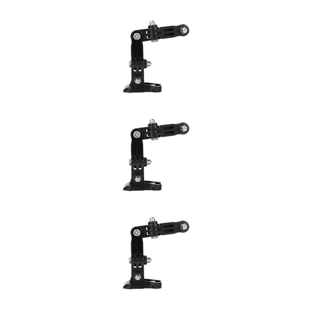VONKY Helmet Bracket Helmet Accessories Professional Practical Mount Curved Rubber Arm Stable Base Support for Action Camera Part 3Set