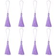 thumbnail image 1 of Unique Bargains 6.5' Silky Bookmark Tassels with Loop for DIY Craft Accessory, 8Pack Light Purple, 1 of 5