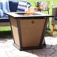 thumbnail image 2 of Sunnydaze Reykir Outdoor Fire Pit with Tile Tabletop and Rafa Fabric Sides - Modern Smokeless Square Outdoor Fire Pit Table - Ideal for The Patio, Deck or Backyard - 24 Inches Tall, 2 of 5
