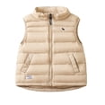 thumbnail image 2 of 3-12 Ans Enfants Bébés Garçons Filles Doudoune Sans Manches Veste Matelassée Légère Imperméable Sans Manches Couleur Unie Fermeture Éclair Doudoune Sans Manches Vêtement d'Extérieur, 2 of 4