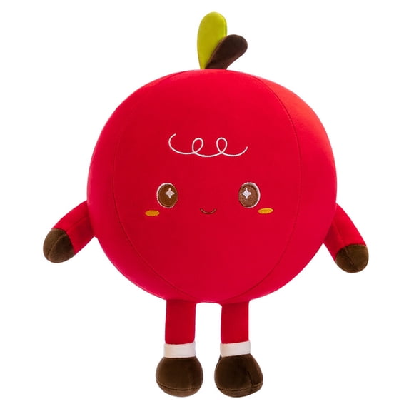 FAROOT Jouet en Peluche de Noël, Mignon Coussin Décoratif de Dessin Animé Apple pour Dormir pour Enfants Adultes Cadeau