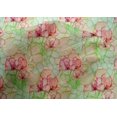 thumbnail image 5 of oneOone Tissu en Coton Soie Rouge Feuilles & Trèfle Matériel de Robe Tissu Imprimé Tissu au Mètre 42 Pouces de Large, 5 of 5