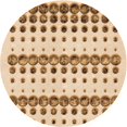 thumbnail image 1 of Ahgly Company Tapis d'Intérieur Lavable en Machine Carré Transitionnel Pêche Orange Profond, 3 Pieds Carré, 1 of 7