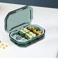 thumbnail image 1 of Matoen Sturdy Waterproof Travel Size Tablet Box 6 Compartments Small Pharmaceutical Or Small Jewelry Mini Container Gray Blue Green, 1 of 6