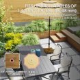 thumbnail image 4 of Outsunny Base de Parasol de Patio Support de Parasol d'Extérieur avec Roues Bois Naturel, 4 of 10