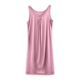 thumbnail image 1 of Wdfiry Nuisette pour Femmes en Modal Grande Taille Sans Manches Débardeur Robe de Nuit Couleur Unie Décontractée Froncée Longue Robe de Nuit Tenue d'Intérieur, 1 of 7
