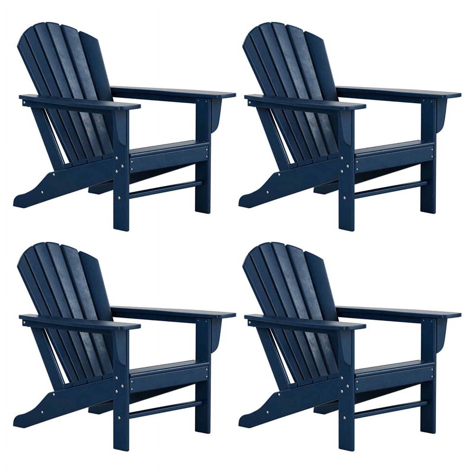 Chaise Adirondack Classique d'Extérieur (Ensemble de 4) en Bleu Marine
