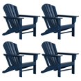 thumbnail image 1 of Chaise Adirondack Classique d'Extérieur (Ensemble de 4) en Bleu Marine, 1 of 8