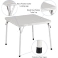 thumbnail image 3 of YUSAZENS 3-Piece Folding Card Table and Chair Set, Upholstered Activity Set with Portable Metal Frame, Great for Eating, Reading & Playing Indoors and Outdoors,Beige, 3 of 8