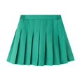 thumbnail image 1 of MeetoTime Girls Pleated Skirt Solid Color Plaid Printed Half Dress with Inner Lining 9-16 Years Children Clothes, 1 of 3