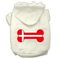 thumbnail image 1 of Bone Shaped Denmark Flag Screen Print Pet Hoodies Cream Size Xs (8), 1 of 1