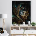 thumbnail image 3 of Design Art - Fleur Fractale Brun Bleu en Noir, 3 of 5