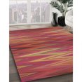 thumbnail image 3 of Ahgly Company Tapis d'Intérieur Lavable en Machine Carré Transitionnel Rouge Cramoisi, 8 Pieds Carré, 3 of 7