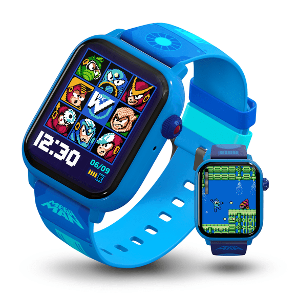 Mega Man™ : My Play Watch Montre de jeu numérique – Basé sur Mega Man™ 2, modes Classique & Arcade, non connectée, suivi d’activité, inclut 2 bracelets