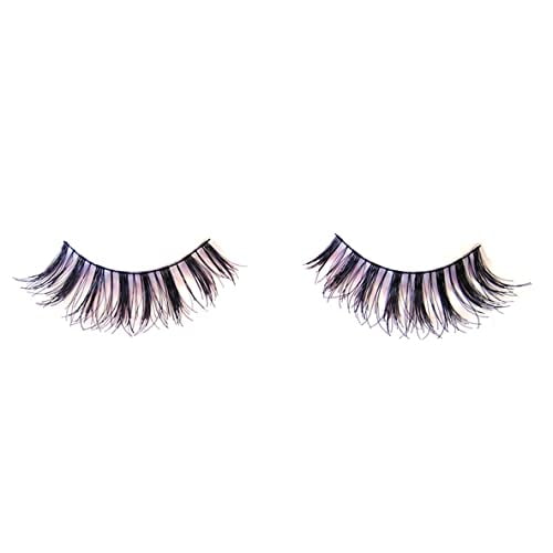 Coveted Cosmetics False Eyelashes Natural Feather Hand Made Human Hair Fake Falsies Lashes (5 Pair, Dominatrix)