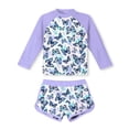 thumbnail image 3 of PMVFHDE Swimsuit High Waisted Two Piece Kids Two Piece Swimsuit Set For Girls Cute Split Swimwear For Girls And Big Kids Adorable Baby Swimming Outfit Light Purple,8-9 Years, 3 of 3