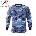 thumbnail image 1 of Rothco Long Sleeve Colored Camo T-Shirt -Sky Blue Camo, 1 of 2