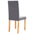 thumbnail image 3 of vidaXL Dining Chairs 6 pcs Light Gray Fabric, 3 of 5