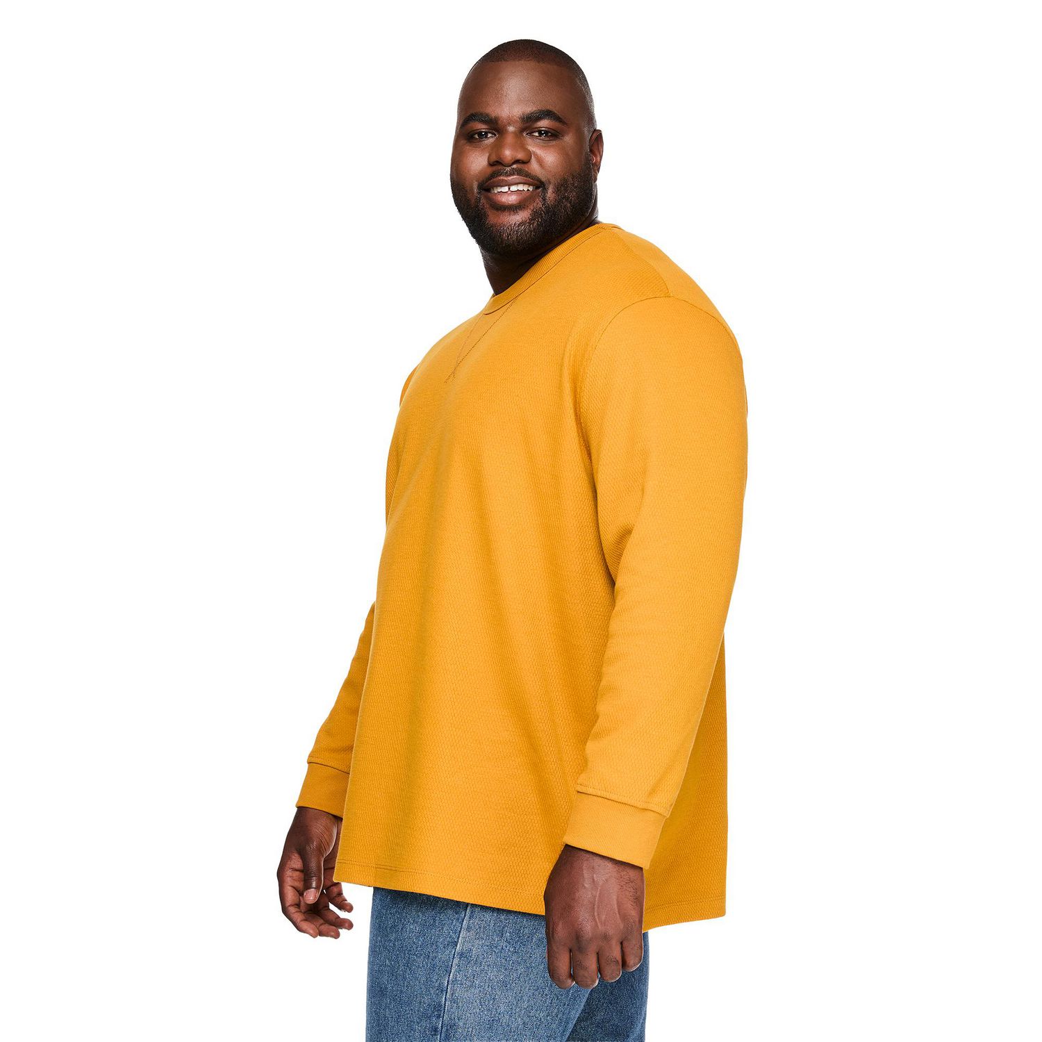 T-shirt texturé à manches longues George Plus pour hommes