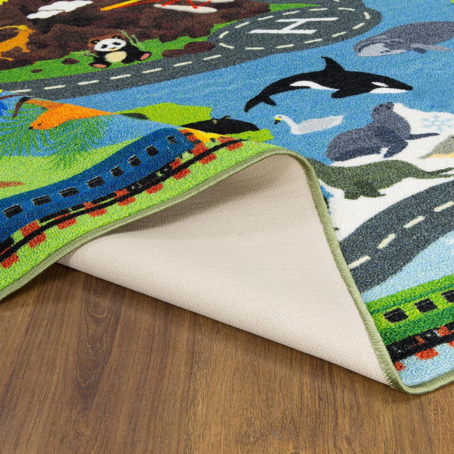 KC Cubs animal éducatif tapis et tapis de route de zone pour les chambres des infants et la salle de jeux