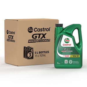 Castrol GTX High Mileage 10W30 5L Case Pack -3X5L Jugs
