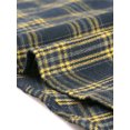 thumbnail image 5 of INSPIRE CHIC Women's Plaid Button up Point Collar Long Sleeve A-Line Dress L Navy Blue, 5 of 5