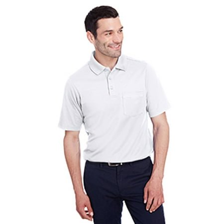 Men's CrownLux Performanceâ„¢ Plaited Polo with Pocket DG20P