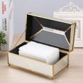 thumbnail image 3 of Rectangular Clear Glass Paper Tissue Box Decorative Glass Napkin Storage Box Facial Tissue Holder for Dresser Bathroom Bedroom Home Decor Office Bar Restaurant, 3 of 7