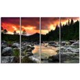 thumbnail image 3 of Tableau mural très large Design Art Bord Paysage Rivière des rocheuses au couchée de soleil, 3 of 3