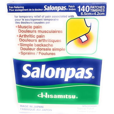 SalonPas Pain Relieving Patch - 140 Patches 6.5 x 4.2 cm