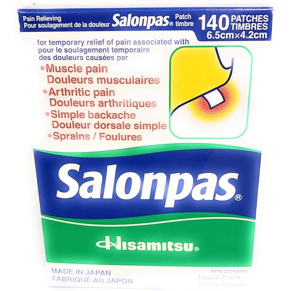 SalonPas Patch Apaisant pour la Douleur - 140 Patchs 6,5 x 4,2 cm