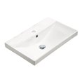 thumbnail image 2 of American Imaginations 23.86-in. W 1 Hole Ceramic Top Set In White Color - Overflow Drain Incl. AI-30664, 2 of 8