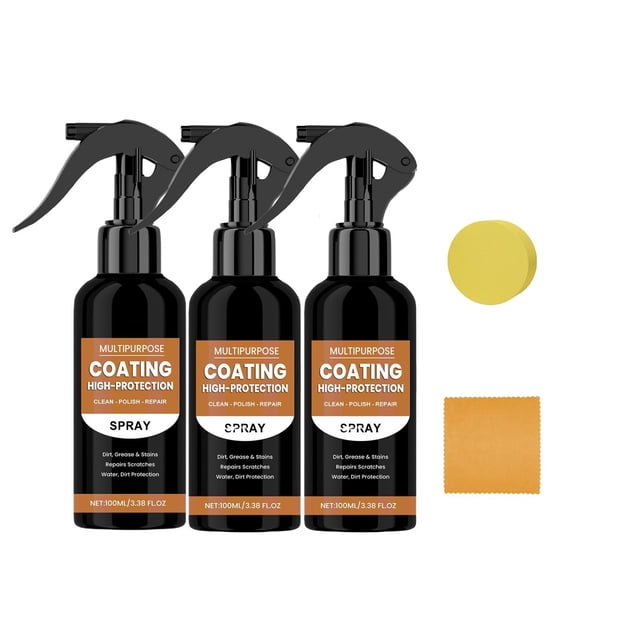 Vaporisateur de Réparation et de Protection Multi-Effet pour Voiture - Lot de 3 rz78a