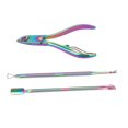 thumbnail image 3 of Cuticle Scraper, Multifunctional Nail Care Portable Stainless Steel Cuticle Trimmer Set  for Fingernails, 3 of 7