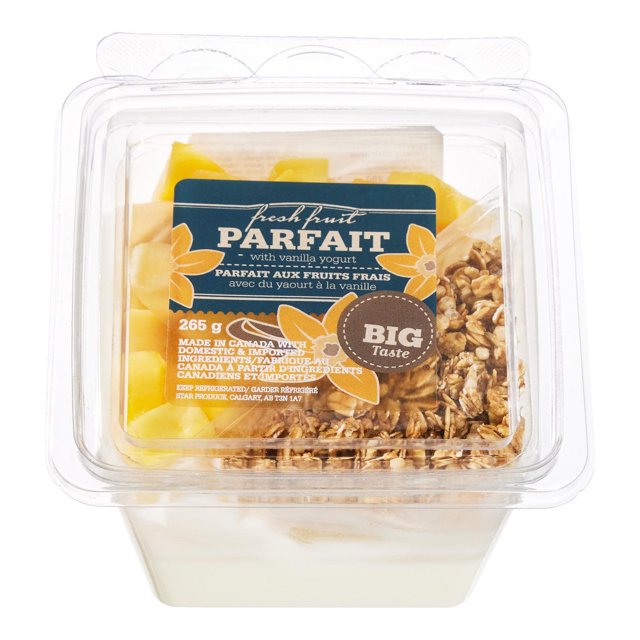 Mango Fresh Fruit Parfait With Vanilla Yogurt
