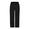 thumbnail image 3 of Children's Solid Color Stretch-Belt Work Pants with Pockets, Medium Size Casual Baggy Pants, Adult Version, 3 of 6