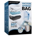 thumbnail image 2 of WHEANG Transparent Blue Vacuum Compression Bag Storage Bag Hand Rolled Vacuum Travel Down Jacket Cotton Quilt Moving Storage Bag (boxed With Hand Pump), 2 of 5
